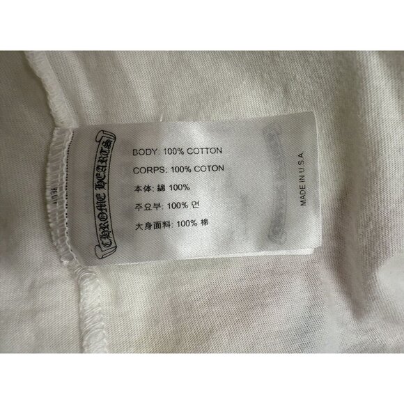 Chrome Hearts Long Sleeve Graphic Tee With Pocket Multicolor Floral Print White - Picture 14 of 14